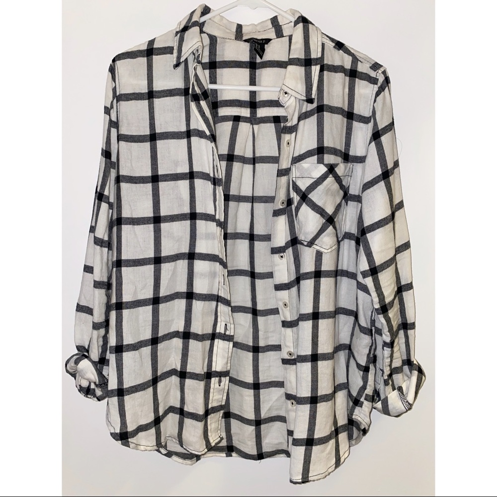 Black and cream flannel